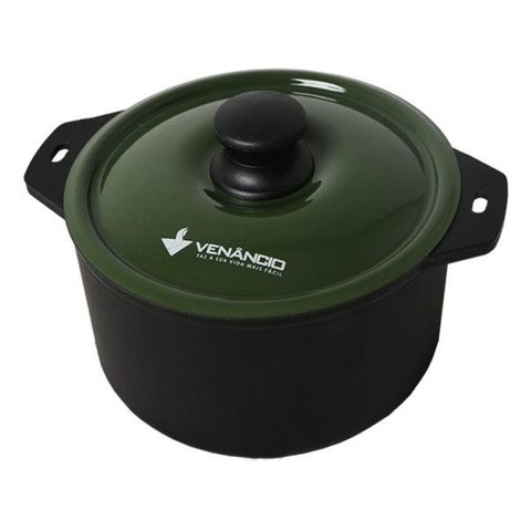 Panela de Ferro Fundido com Tampa Verde 24 Centímetros