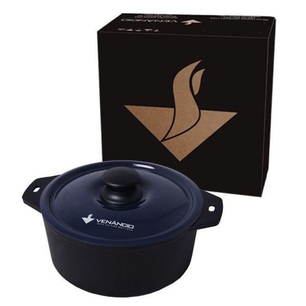 Panela de Ferro Fundido com Tampa Azul 26 centímetros - 2
