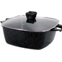 Ver imagem 2 de Jogo de Panelas Revestimento Antiaderente Mármore Cerâmico 5 Peças Noir Cook Preto