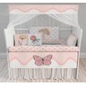 Kit Berço Borboleta Rosa - 5