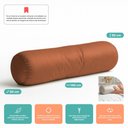 Ver imagem 3 de Almofada Travesseiro Bastão Tubo Rolo Dot 140cm Macia Veludo Terracota - Desk Design