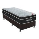 Ver imagem 1 de Cama Box Solteiro: Colchão Molas Superpocket Ensacadas Ortobom Elegant + Base Crc Suede Black (