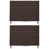 Kit 2 Cabeceiras 100cm Cama Box Solteiro Marrom Escuro - 2