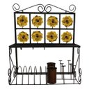Ver imagem 4 de Paneleiro Rustico De Ferro Escorredor De Pratos Talheres e Copos - Amarelo