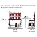 Ver imagem 2 de Paneleiro Rustico De Ferro Escorredor De Pratos Talheres e Copos - Vermelho
