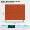 Ver imagem 4 de Cabeceira Estofada Elen Moderna para Quarto Cama Box Casal 140 cm Tecido Suede