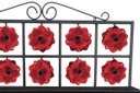 Ver imagem 4 de Suporte de Copos Talheres e Pratos Decorado com Flores para Área Gourmet - Vermelho