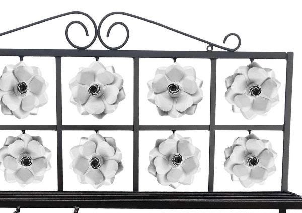 Paneleiro Suporte de Ferro para Pratos Artesanal Moderno para Churrasqueira - Branco - 4