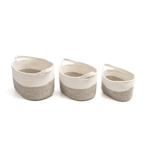 Kit Cestos Duo Cordas com Alças 3pcs - Oikos  U Natural Uni