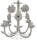 Ver imagem 1 de Lustre para Decoração de Quarto De Bebe Provençal Moderno Em Ferro - Branco