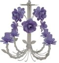 Ver imagem 1 de Lustre Artesanal Provençal Moderno para Quarto Pequeno Decoração - Lilás