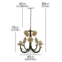 Ver imagem 2 de Lustre Artesanal Provençal Moderno para Quarto Pequeno Decoração - Marfim