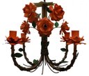 Ver imagem 1 de Lustre Artesanal Provençal Moderno para Quarto Pequeno Decoração - Laranja