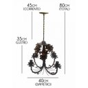 Ver imagem 2 de Lustre Artesanal Provençal Moderno para Quarto Pequeno Decoração - Verniz
