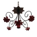 Ver imagem 1 de Luminária Ornamental de Flores Decorativa para Sala Pequena - Vermelho