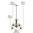 Ver imagem 2 de Luminária Ornamental de Flores Decorativa para Sala Pequena - Amarelo