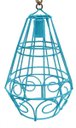 Ver imagem 3 de Luminária Aramado de Ferro para Sala de Jantar Moderna Simples - Azul Turquesa