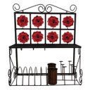 Ver imagem 3 de Porta Copos E Escorredor De Pratos E Talheres Decorativo em Ferro - Vermelho