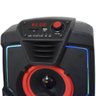 Caixa Som Amplificada Portátil Bluetooth 200W Rms Mp3 Fm USB Aux LED 2 Microfones sem Fio Amvox Aca - 4