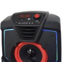 Ver imagem 4 de Caixa Som Amplificada Portátil Bluetooth 200W Rms Mp3 Fm USB SD Aux LED Bateria Amvox Aca 200