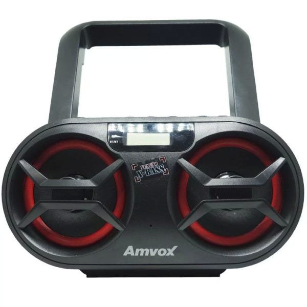 Rádio Portátil Boombox Som Cd Mp3 Player USB SD Fm Am Bluetooth Bivolt Amvox Amc 595 New Preto - 2