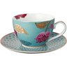 Xicara de Chá Porcelana Azul Floral Fantasy Pip Studio - 1