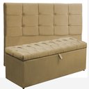 Ver imagem 1 de Kit Cabeceira Ana Luisa+ Calçadeira Itália King 195 CM Suede Cappucino - D A Decor