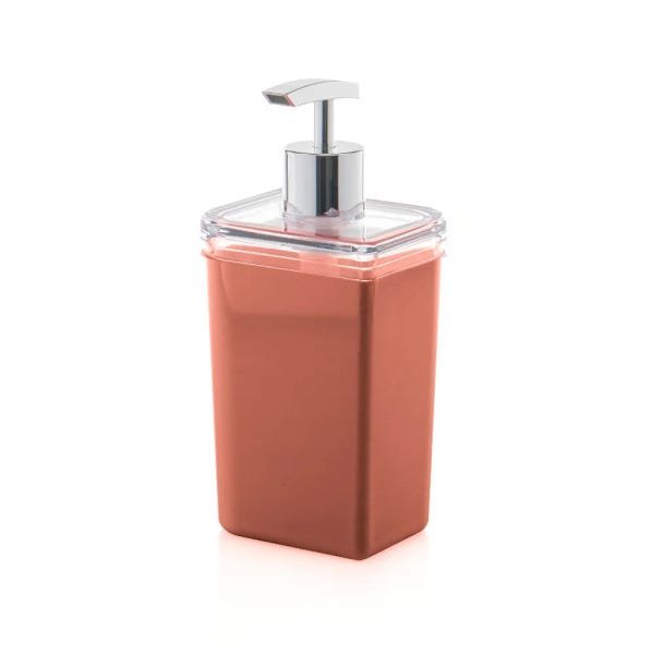 Porta sabonete liquído de bancada estireno terracota Petala Ou - 1