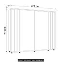 Ver imagem 4 de Guarda Roupa Casal 278cm com 2 Portas Mya Off/cinamomo Z10 - Mpozenato