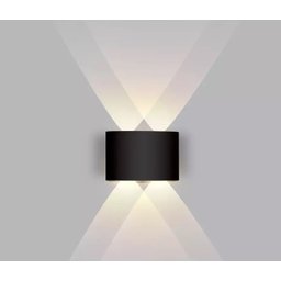 Arandela Led 4w Lente 4 Fachos Preta 3000k Quente Externa Bivolt - 2