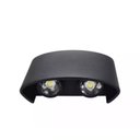 Ver imagem 3 de Arandela Led 4w Lente 4 Fachos Preta 3000k Quente Externa Bivolt