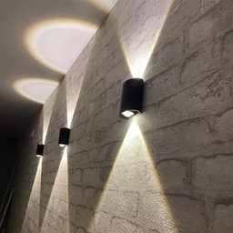 Arandela Led 4w Lente 4 Fachos Preta 3000k Quente Externa Bivolt - 4