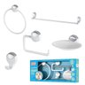 Kit de Banheiro 05 Peças ABS Herc Linha Lavello Branco/Cromado - 1