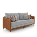 Ver imagem 1 de Sofá 2 Lugares Living 172cm Pé Madeira Valença Nozes/veludo K01 - D’Rossi