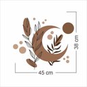 Ver imagem 5 de Adesivo Floral Boho Marrom Estilo Nórdico 45x38 Minimalista Mod.05