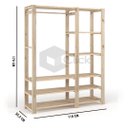 Ver imagem 2 de Estante Arara Com Prateleiras Guarda Roupa Para Closet ClickForte