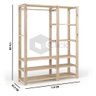 Estante Arara Com Prateleiras Guarda Roupa Para Closet ClickForte - 2