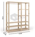 Ver imagem 2 de Estante Arara Com Prateleiras Guarda Roupa Para Closet ClickForte