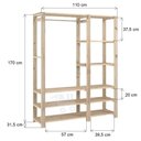 Ver imagem 1 de Estante Arara Com Prateleiras Guarda Roupa Para Closet ClickForte