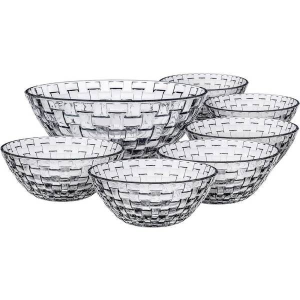 Conjunto de Tigelas de Vidro Rattan 7 Peças Euro - 1