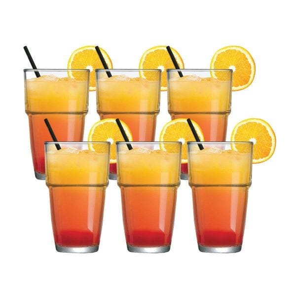 Jogo de Copos em Vidro 360ml 6 Peças Ruvolo - 1