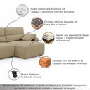 Ver imagem 7 de Sofá Sala de Estar Polo Retrátil Reclinável Bipartido 200cm 2 Lugares Bouclê Bege M1 - Monari Design