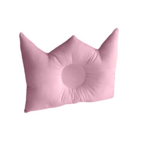 Travesseiro RN Bebê Anti Cabeça Chata Formato Coroa Plagiocefalia Happy Line - Rosa