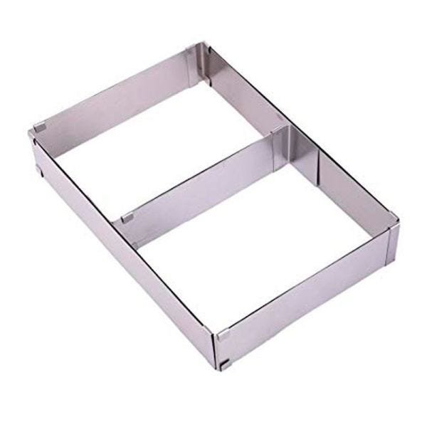 Forma Anel Aro Retangular Regulável Dupla Bolo Confeiteiro - 2