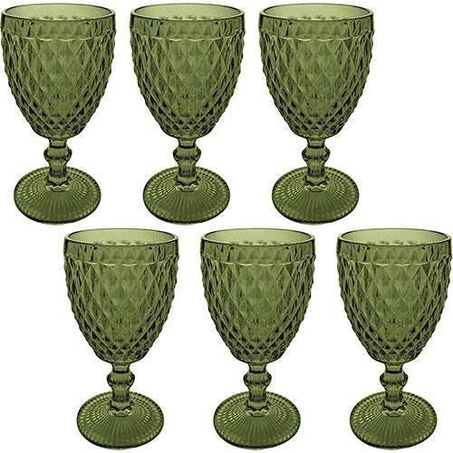 Jogo De 6 Taças para Água Verde Verre - 1