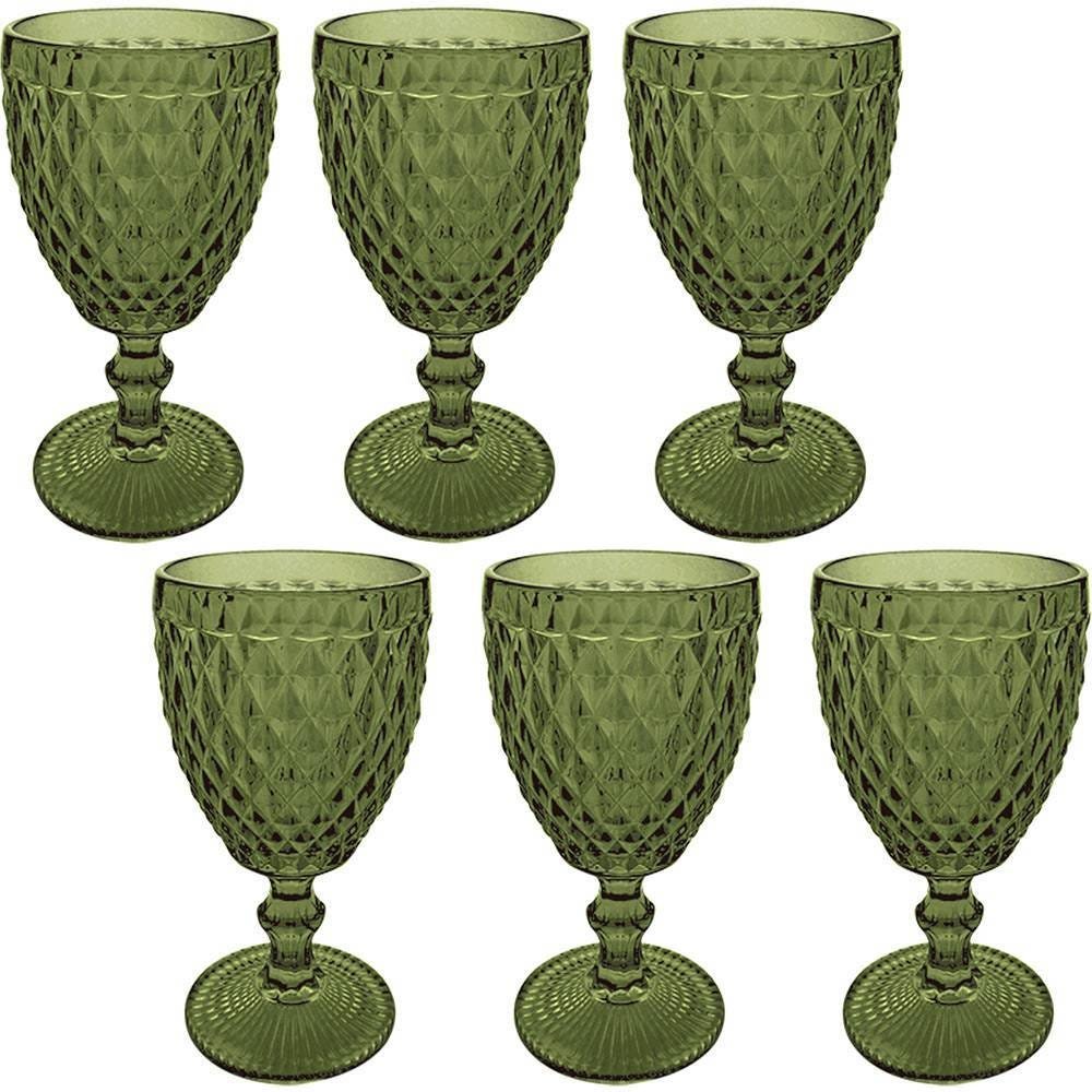 Jogo De 6 Taças para Água Verde Verre - 2