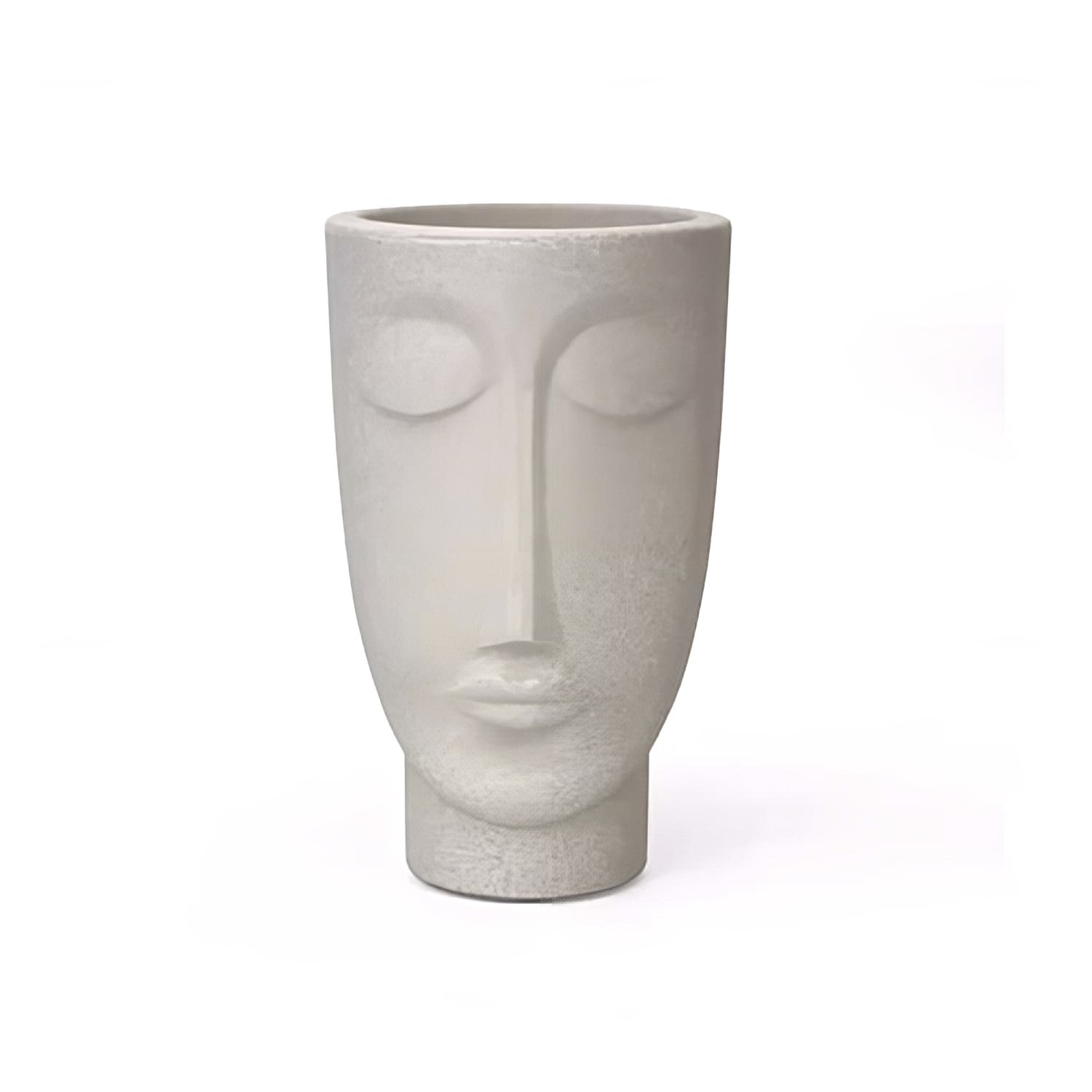 Vaso Decorativo para Flores Face Homem Cor Cimento