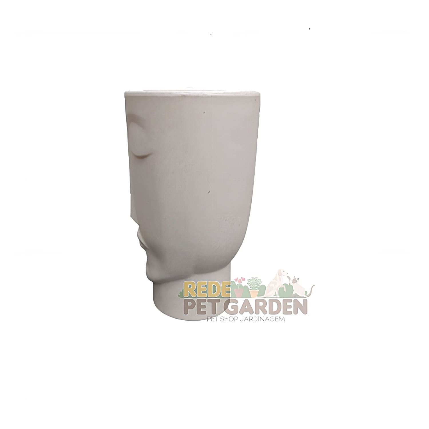 Vaso Decorativo para Flores Face Homem Cor Cimento - 4