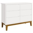 Ver imagem 1 de Cômoda Infantil 6 Gavetas Classic Branco Acetinado com Pés Madeira - Reller