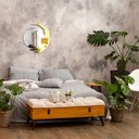 Ver imagem 3 de Espelho decorativo de parede redondo com moldura Premium Kastoria Dourado